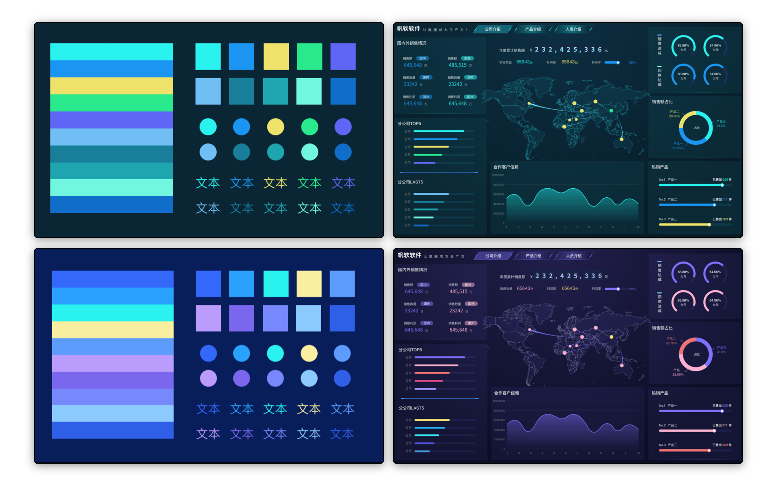 一键美化图表配色展示图