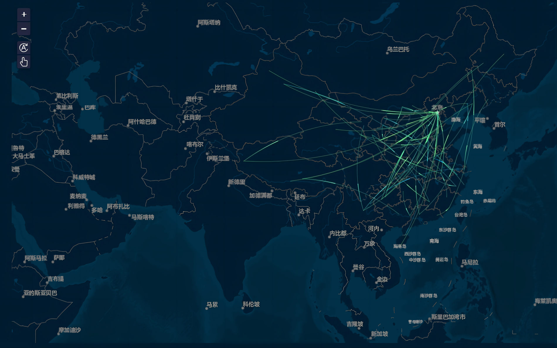 酷炫的数据地图展示图